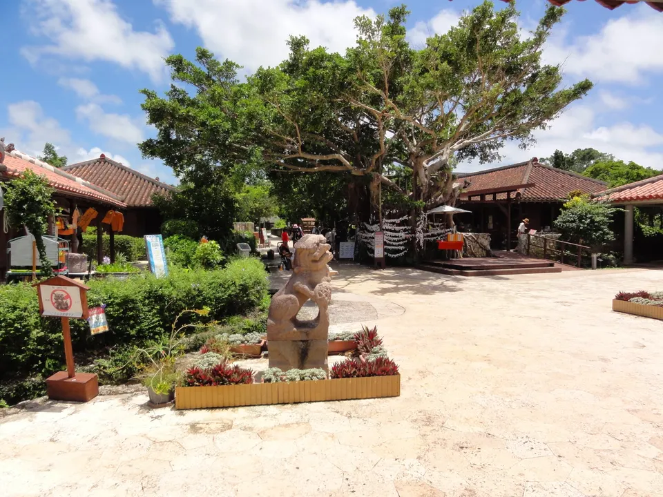 A view of Okinawa World cultural theme park.