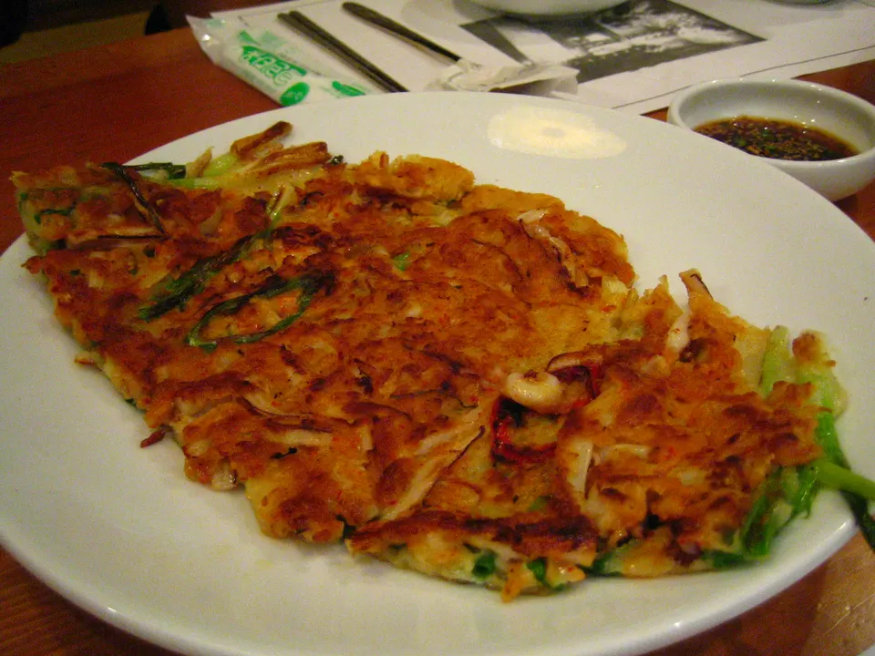 Mung bean pancakes